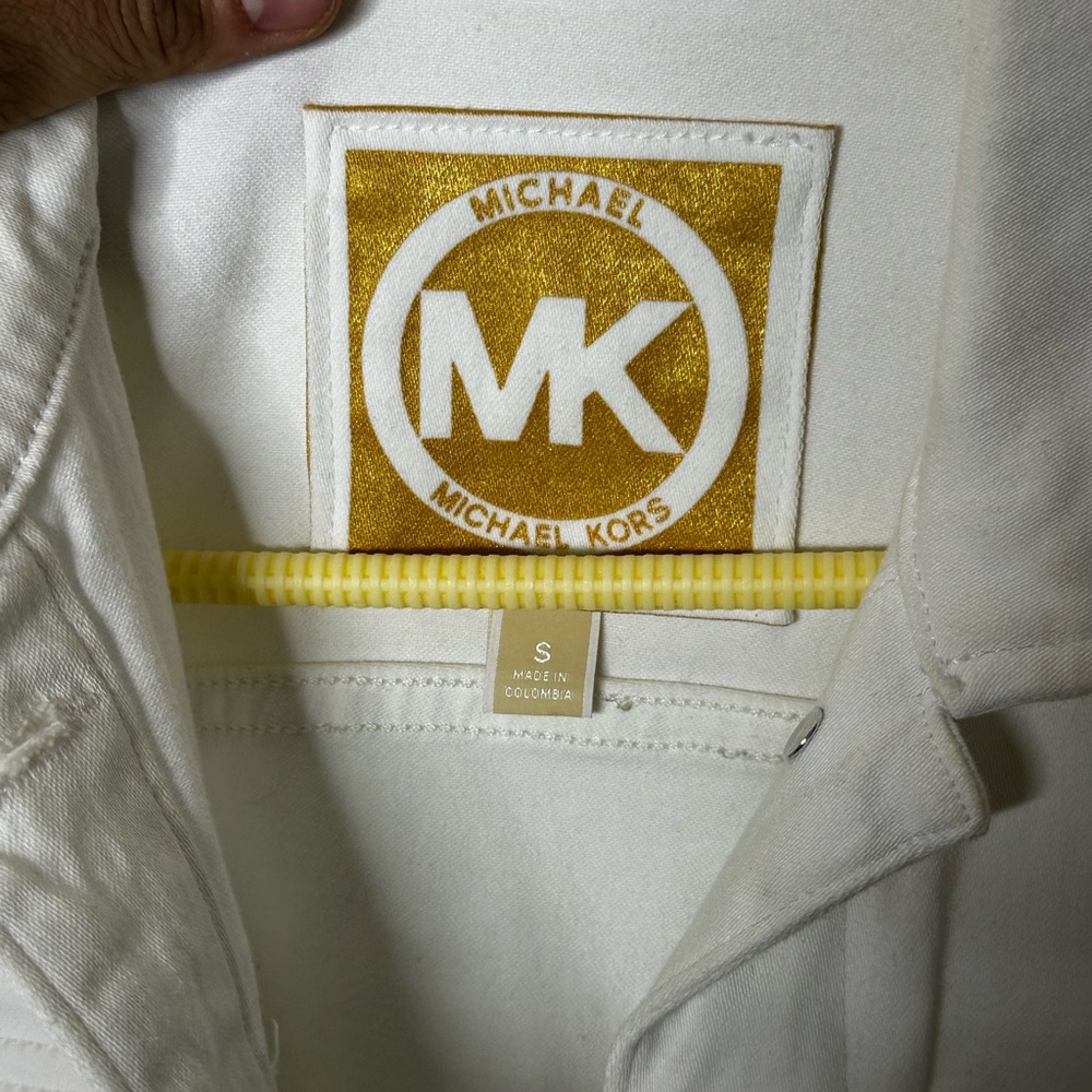 Michael khors white denim jacket